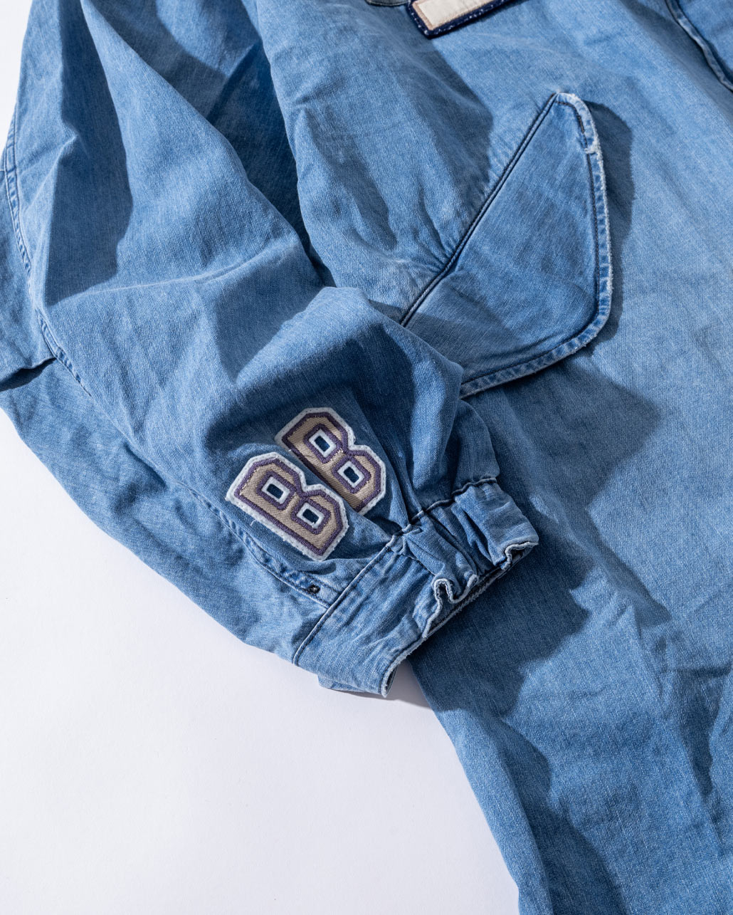 JACQUARD DENIM ATTACHMENT FISHTAIL COAT　シルエット | BLUE BLUE | ブルーブルー