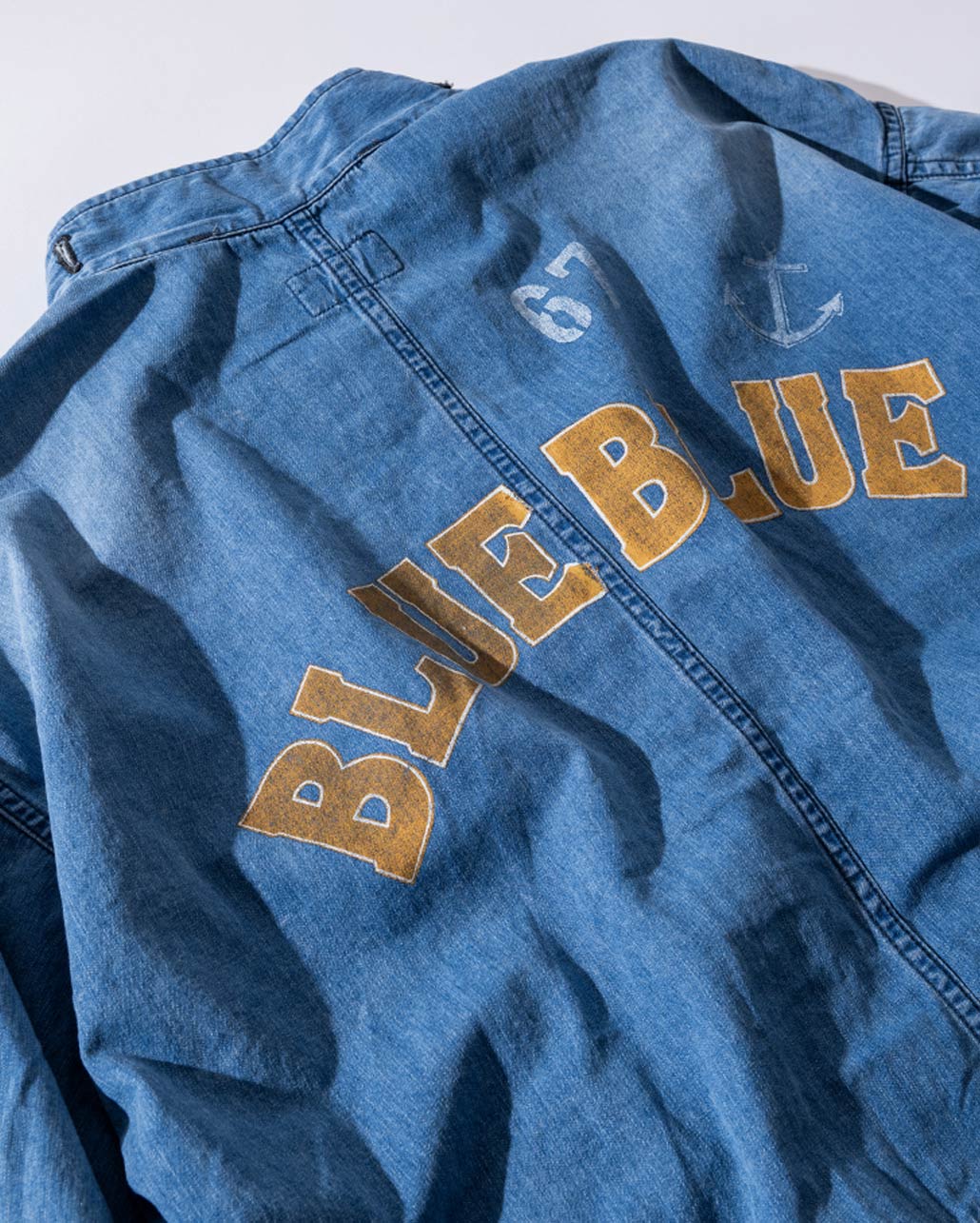 JACQUARD DENIM ATTACHMENT FISHTAIL COAT　シルエット | BLUE BLUE | ブルーブルー