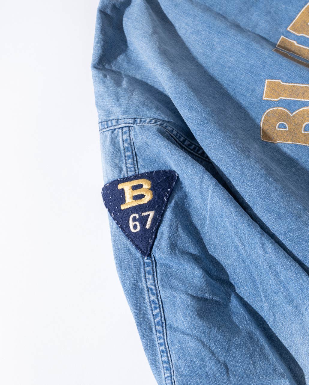 JACQUARD DENIM ATTACHMENT FISHTAIL COAT　シルエット | BLUE BLUE | ブルーブルー