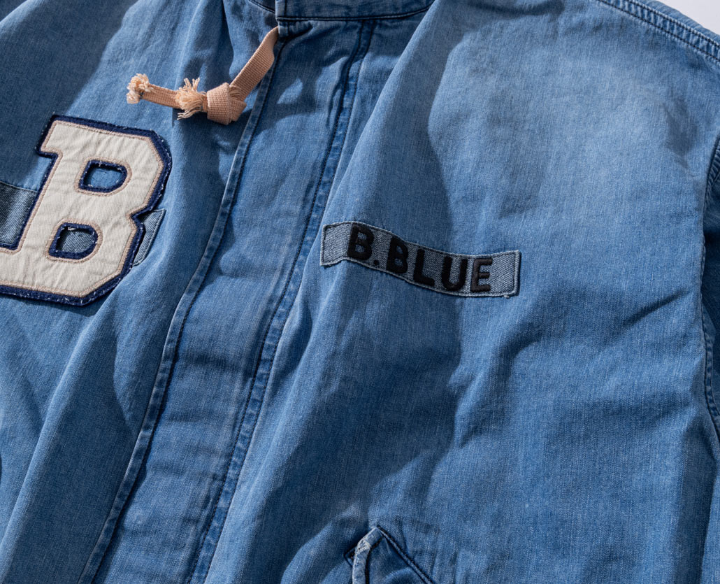 JACQUARD DENIM ATTACHMENT FISHTAIL COAT　マテリアル | BLUE BLUE | ブルーブルー