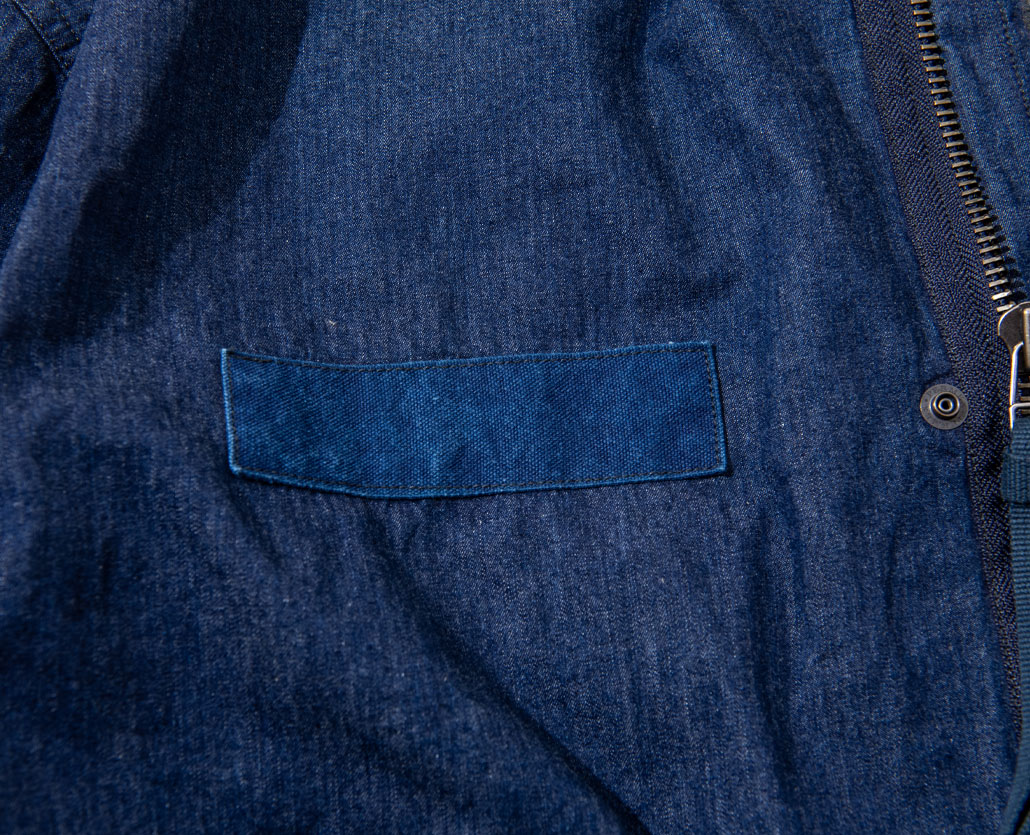 JACQUARD DENIM FISHTAIL COAT | BLUE BLUE | ブルーブルー