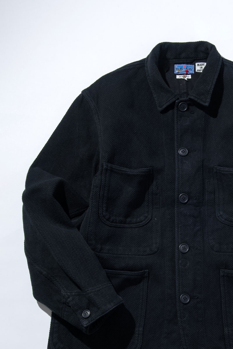 ニジュウオリサシコ ダークブラック カバーオール | BLUE BLUE JAPAN | ブルーブルー ジャパン