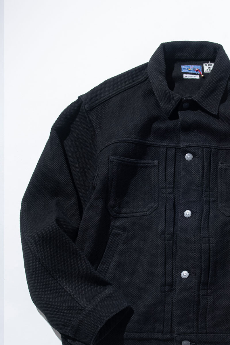 ニジュウオリサシコ ダークブラック トラッカージャケット | BLUE BLUE JAPAN | ブルーブルー ジャパン
