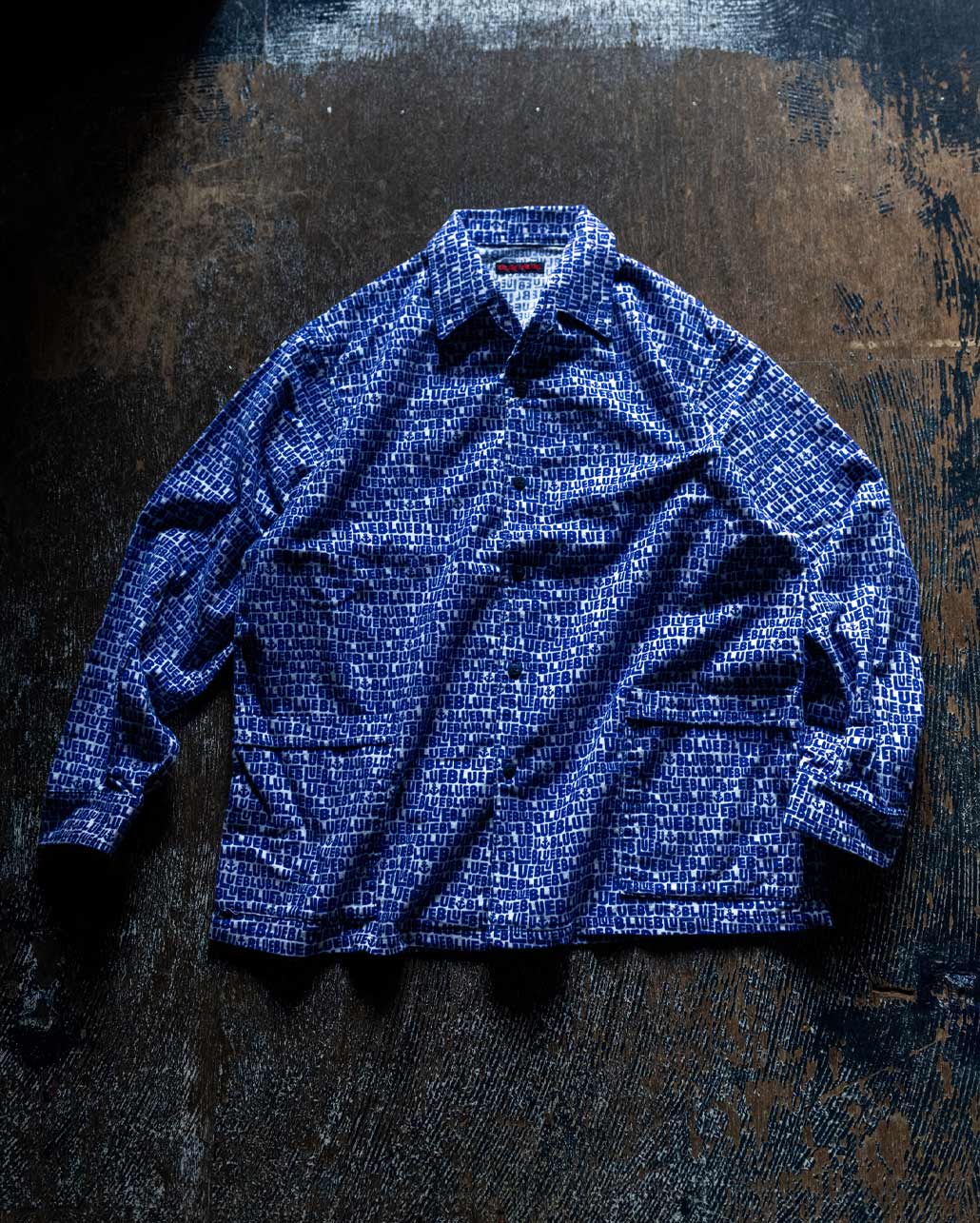 RANDOM BLUE PRINT FLANNEL PAJAMA SHIRT | BLUE BLUE | ブルーブルー