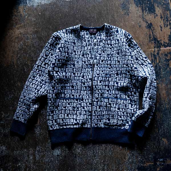 RANDOM BLUE ZIP CARDIGAN | BLUE BLUE | ブルーブルー