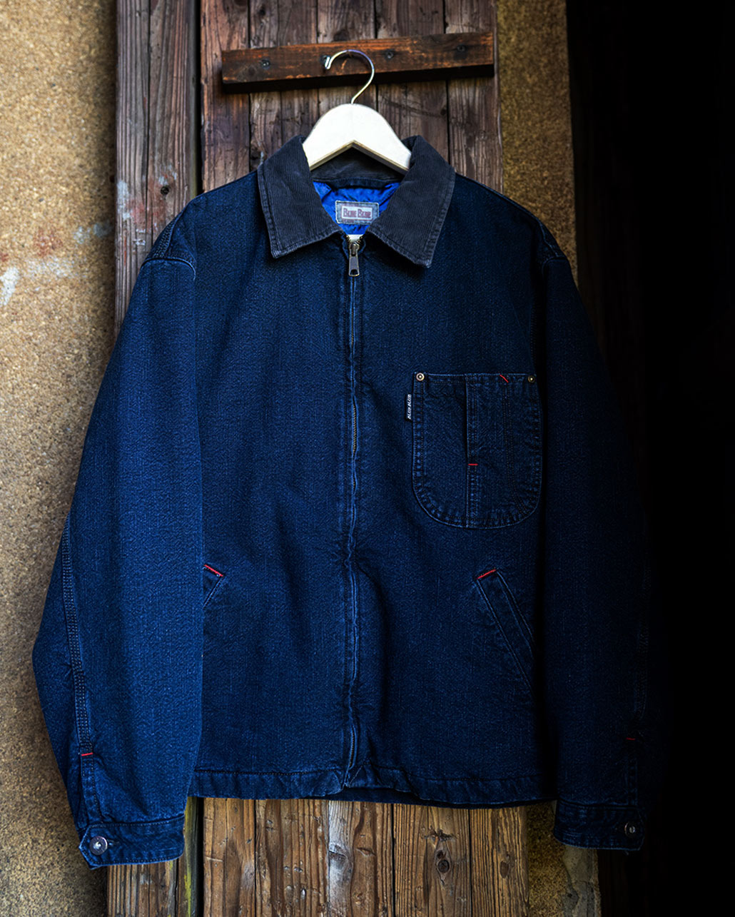 INDIGO DUCK QUILT LINER SHORT ZIP JACKET | BLUE BLUE | ブルーブルー