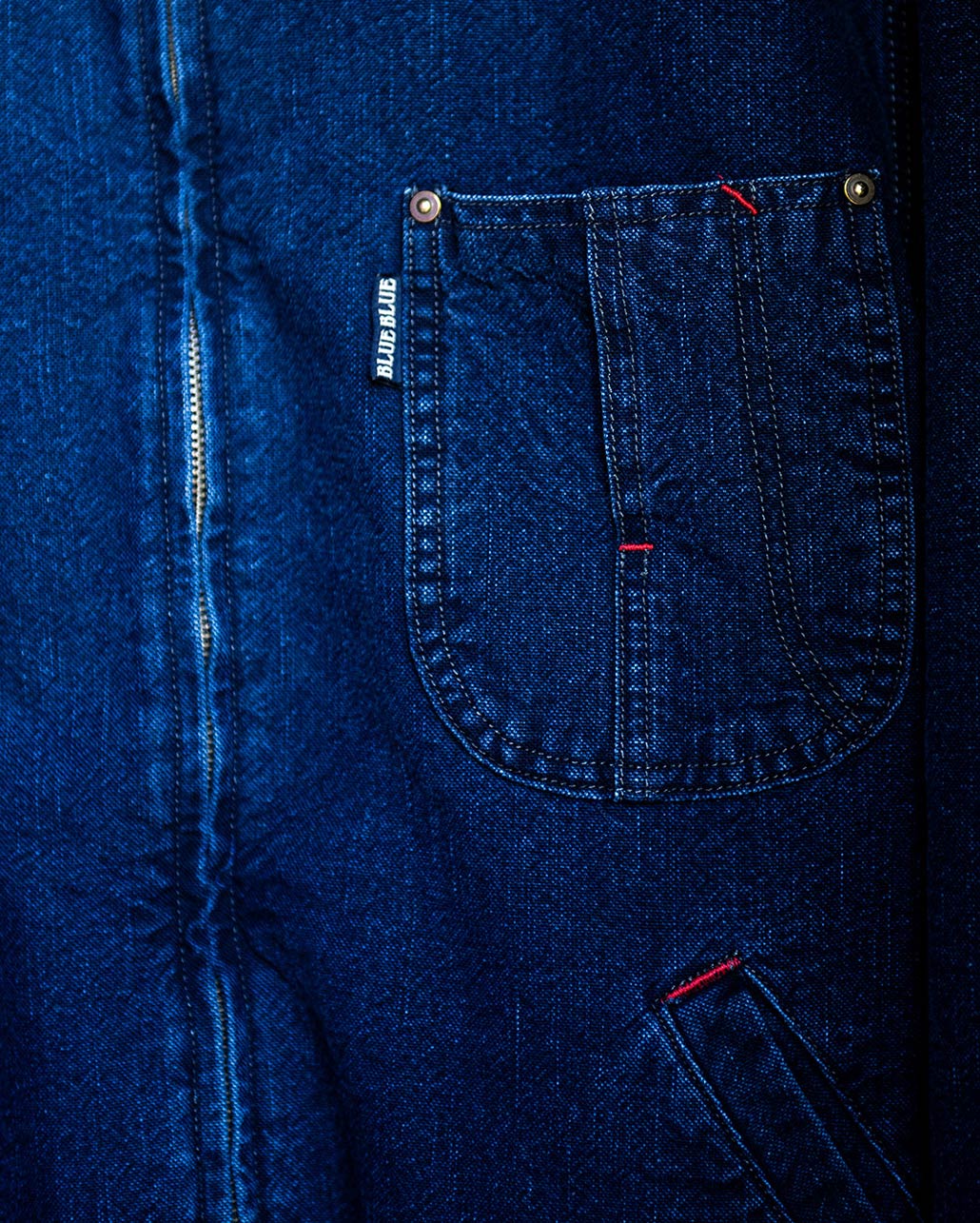 INDIGO DUCK QUILT LINER SHORT ZIP JACKET | BLUE BLUE | ブルーブルー