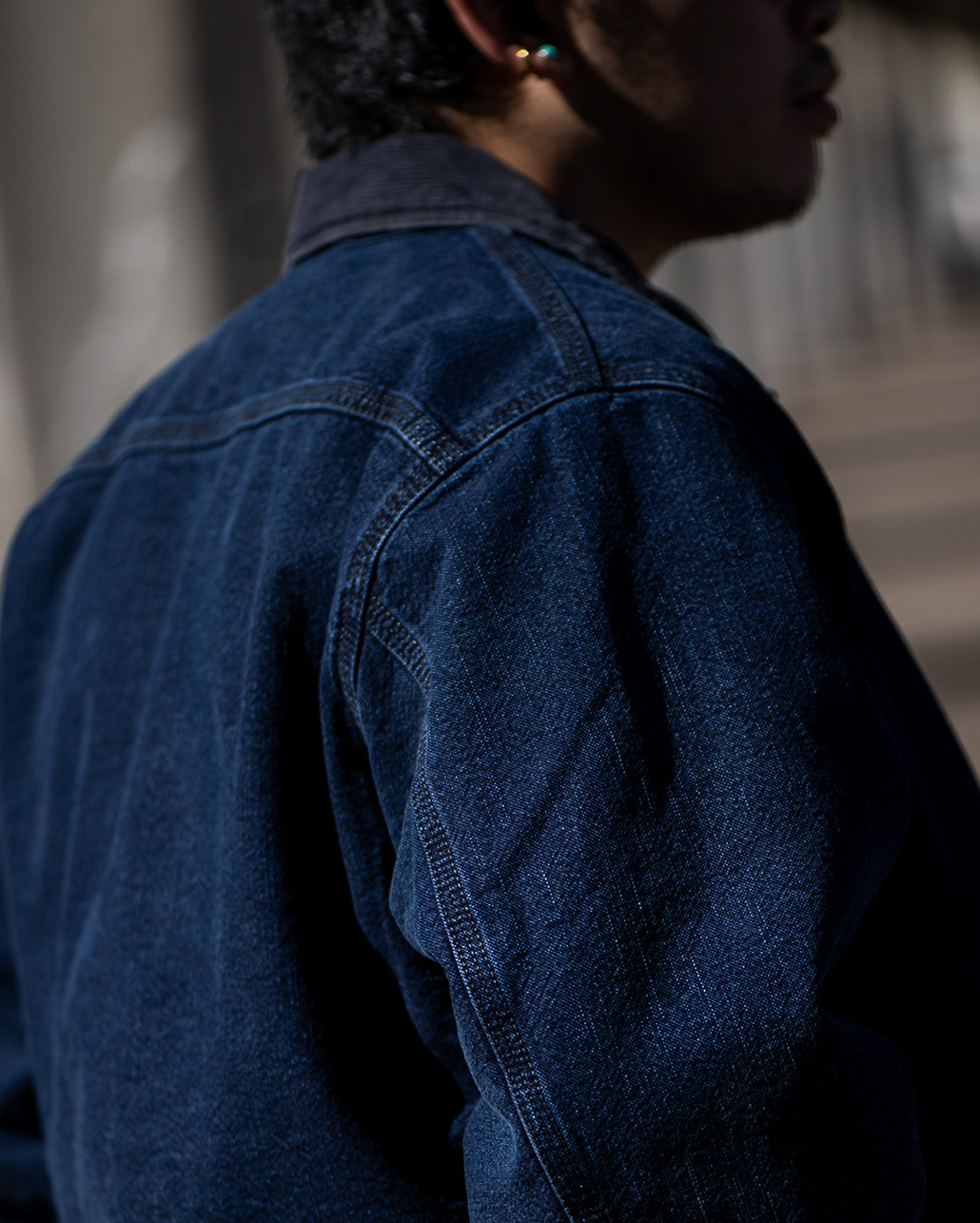 INDIGO DUCK QUILT LINER SHORT ZIP JACKET | BLUE BLUE | ブルーブルー
