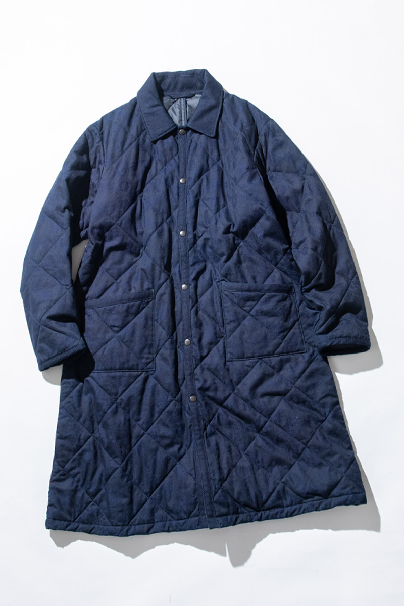 インディゴツジガハナ キルティングコート