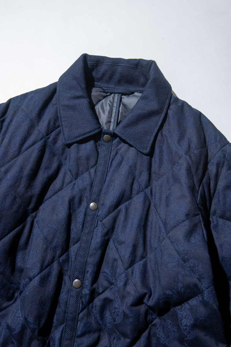 インディゴツジガハナ キルティングコート