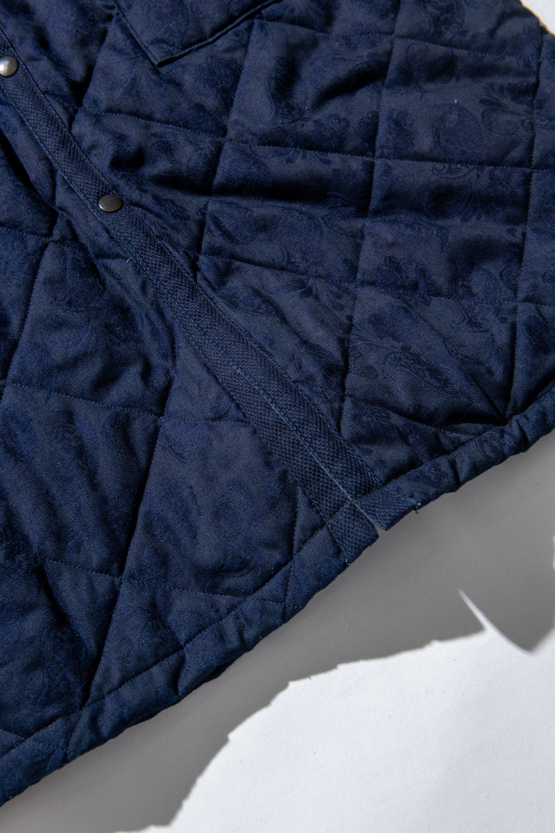 インディゴツジガハナ キルティングコート