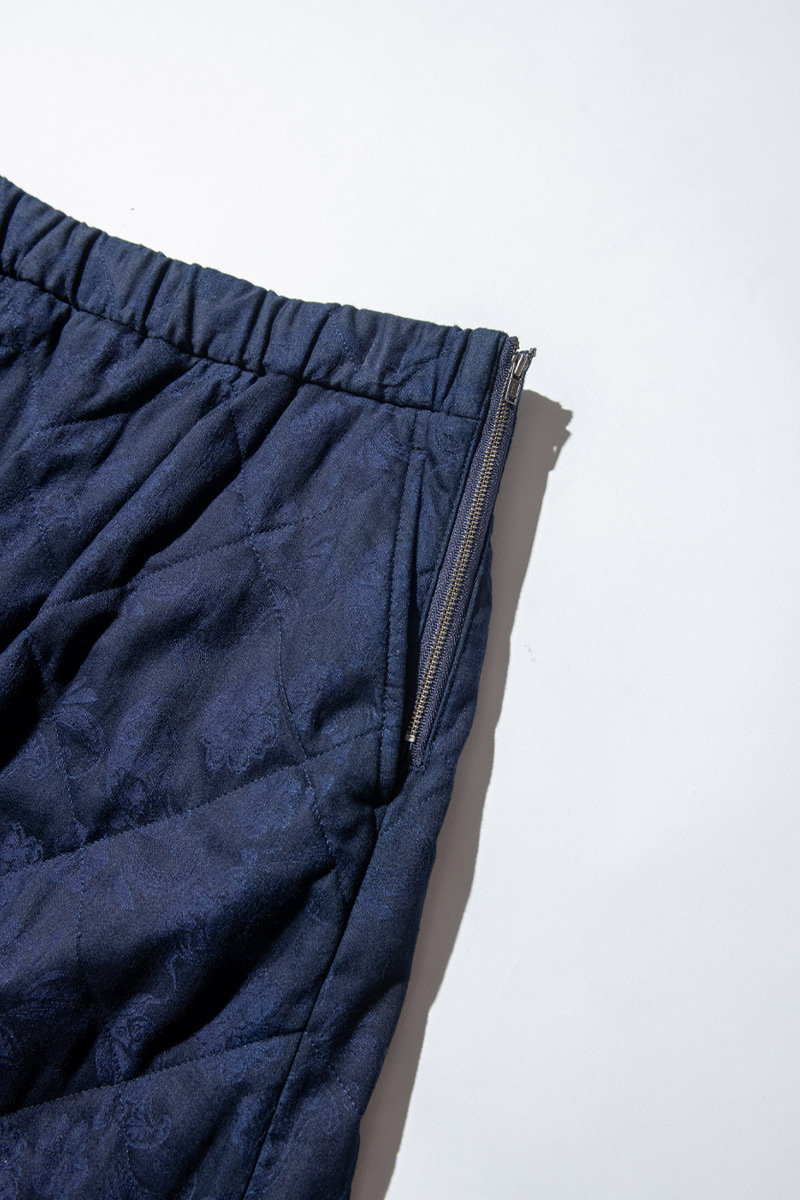 インディゴツジガハナ キルティングスカート