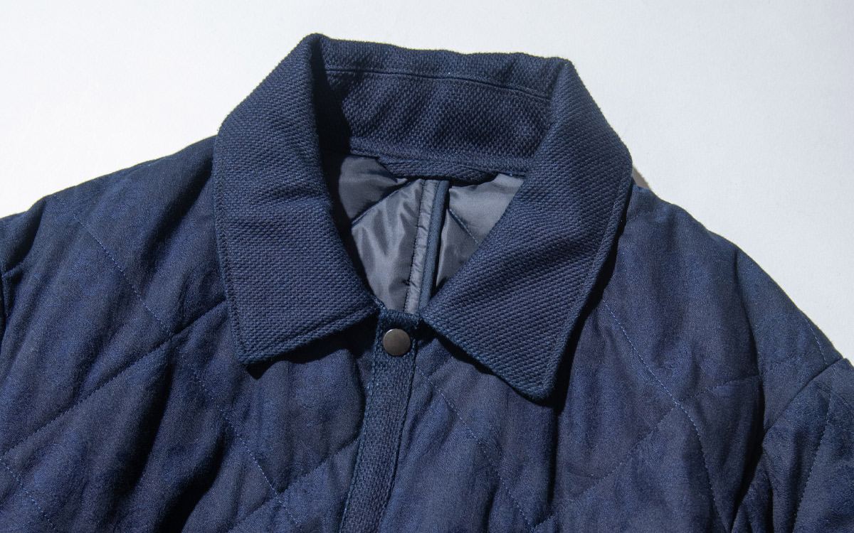 インディゴツジガハナ キルティングコート
