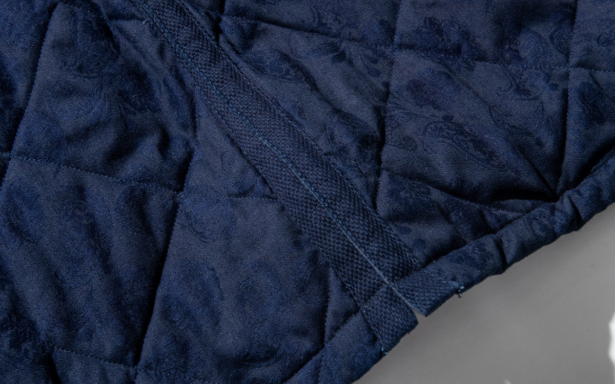 インディゴツジガハナ キルティングコート