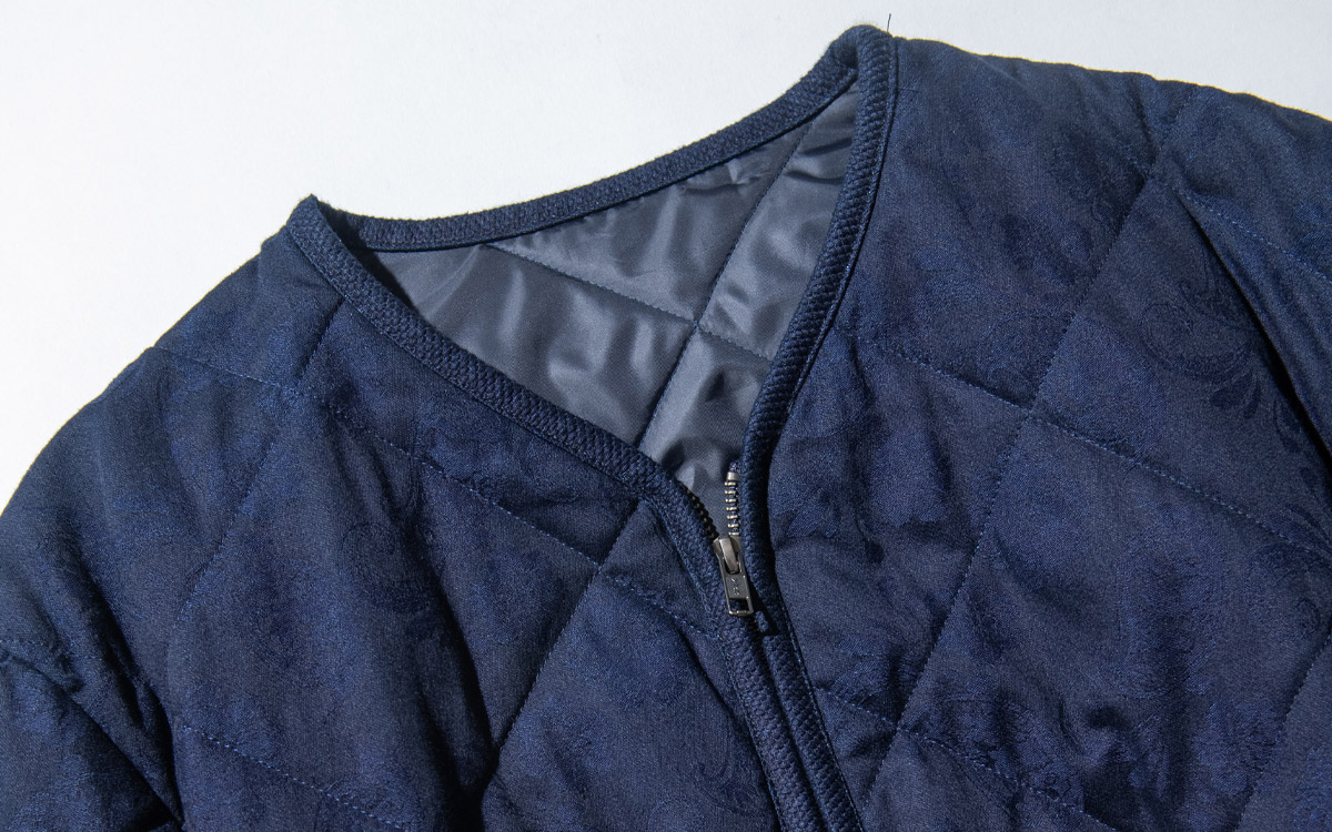 インディゴツジガハナ キルティングジャケット