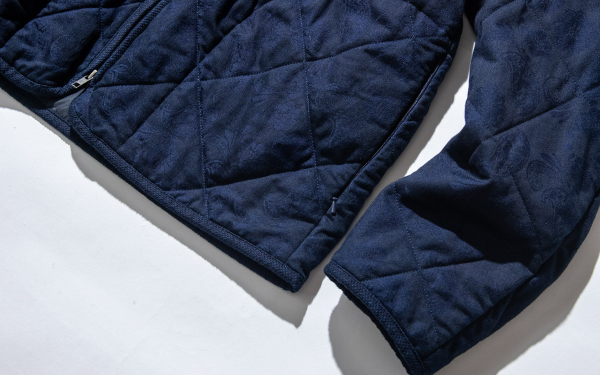 インディゴツジガハナ キルティングジャケット