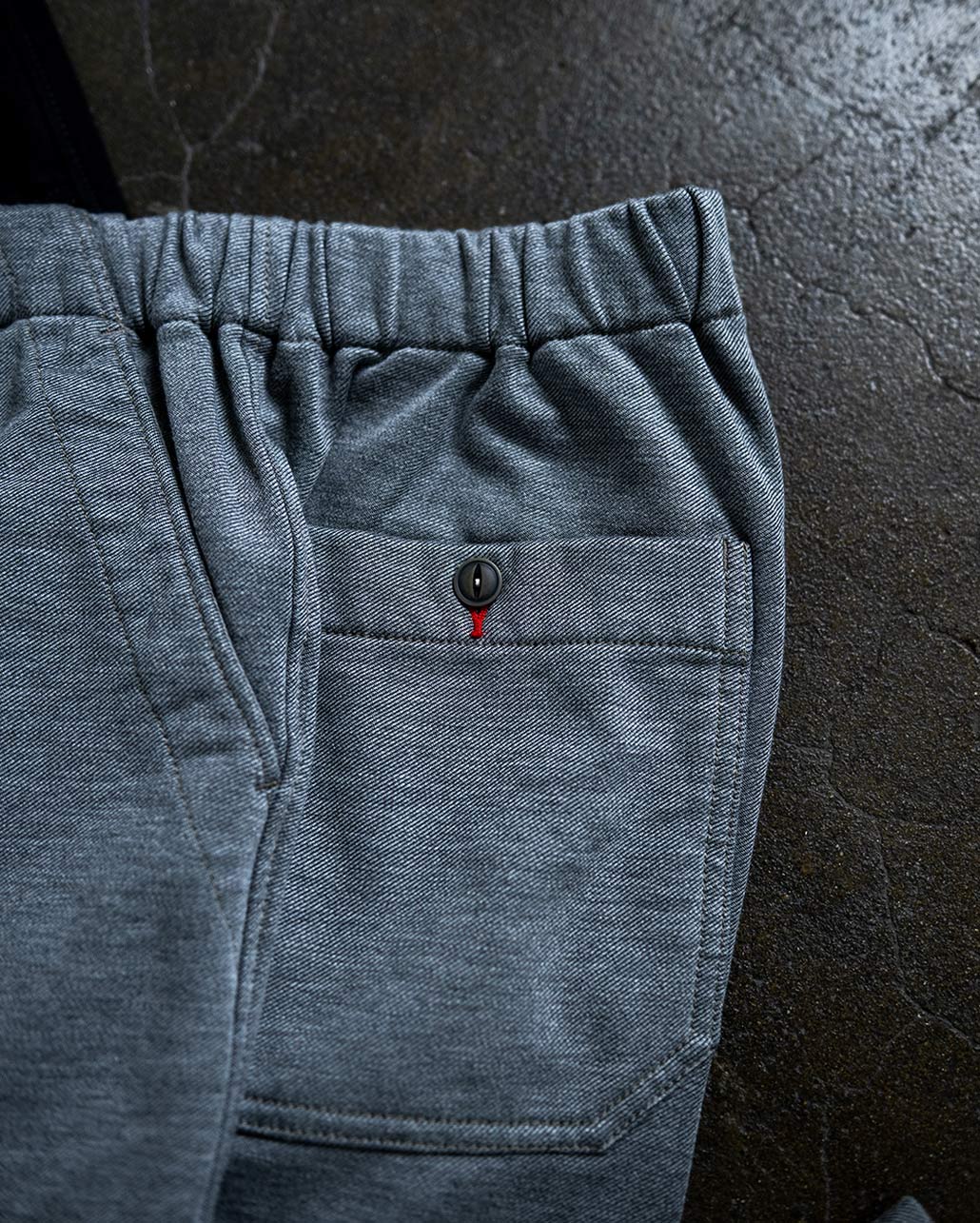 FLEECE LINED TWILL JERSEY WORK TROUSERS | BLUE BLUE | ブルーブルー