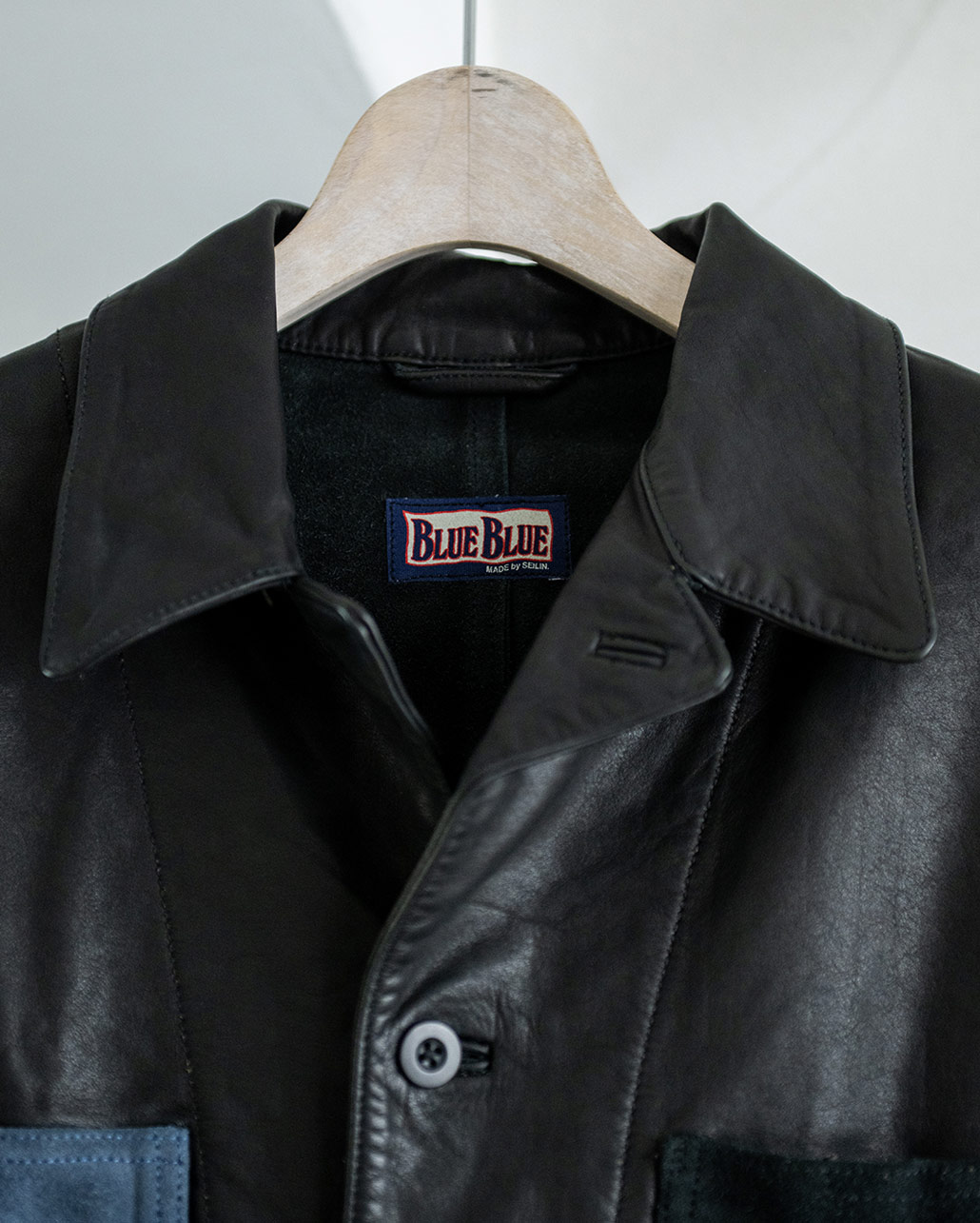 INDIGO SWITCH LEATHER COVERALL　シルエット | BLUE BLUE | ブルーブルー