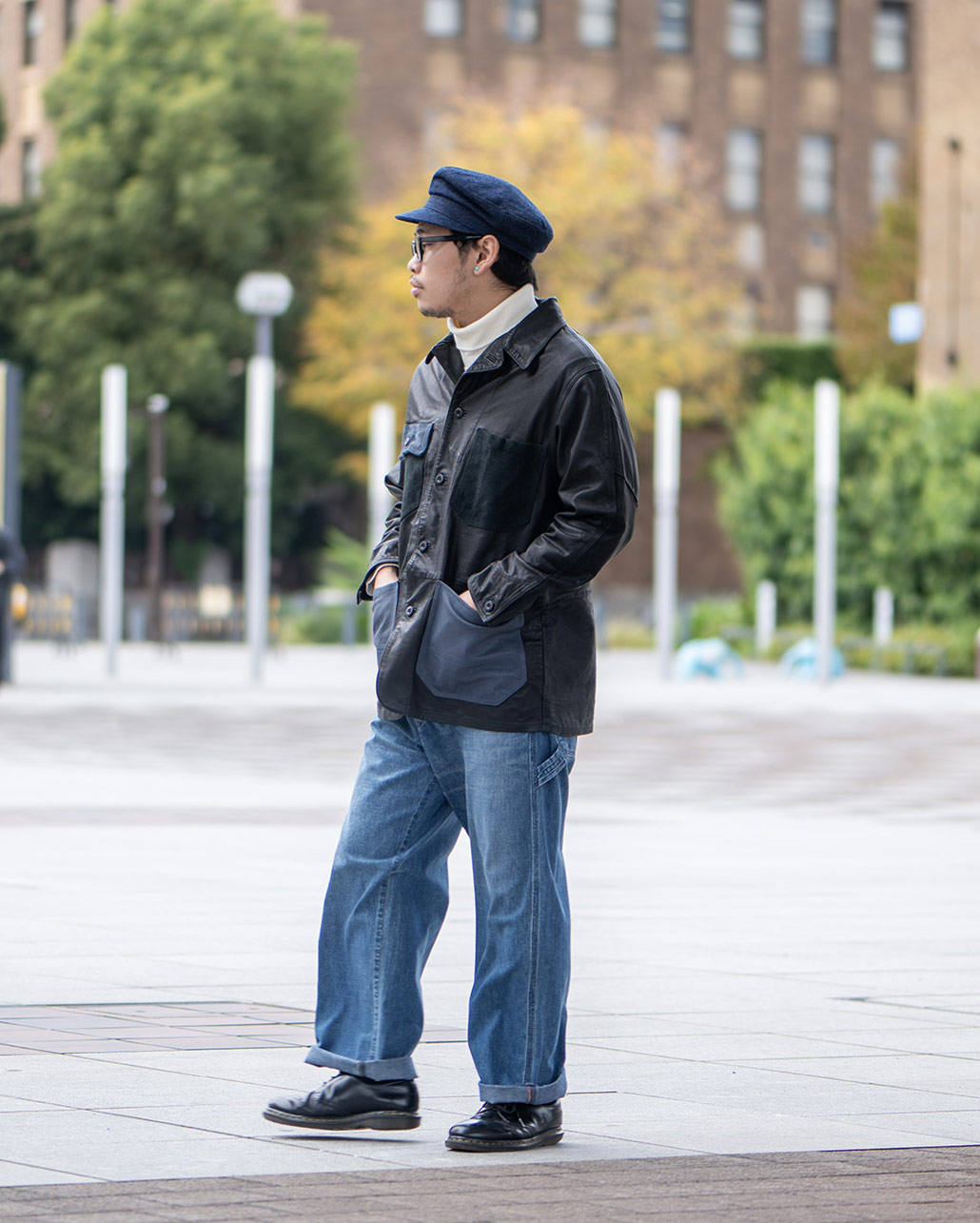 INDIGO SWITCH LEATHER COVERALL　マテリアル | BLUE BLUE | ブルーブルー