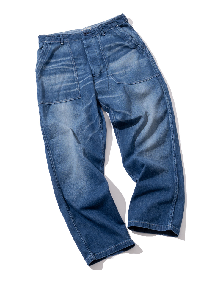 フェードデニムファティーグパンツ | BLUE BLUE | ブルーブルー