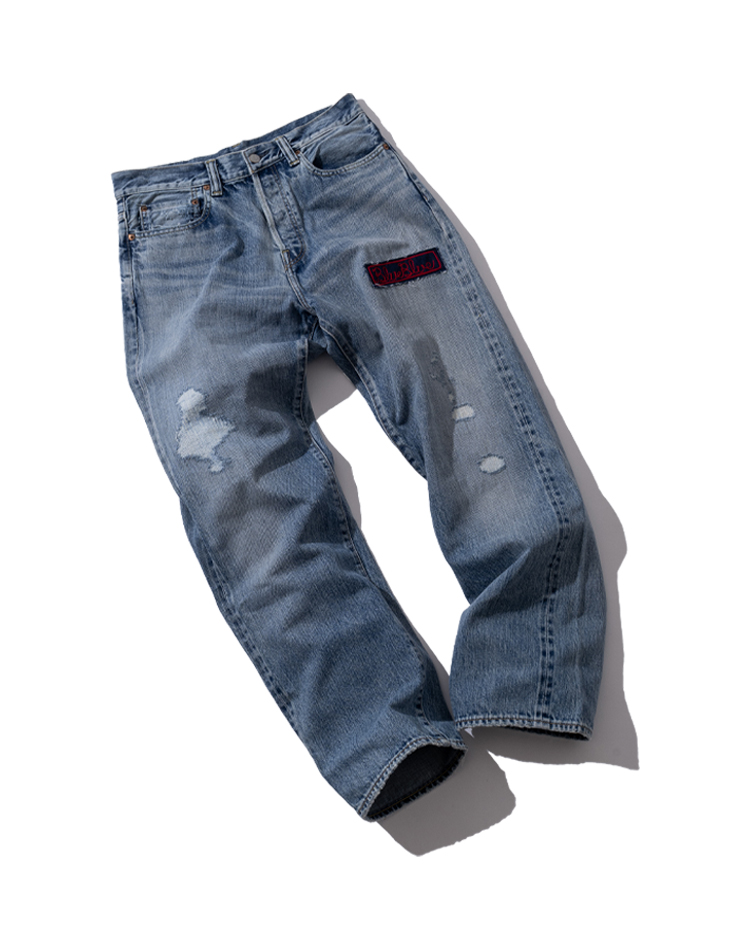 PP02 スーピマセルビッチデニム 2ndタイプ ヴィンテージフェード ワイドジーンズ | BLUE BLUE | ブルーブルー