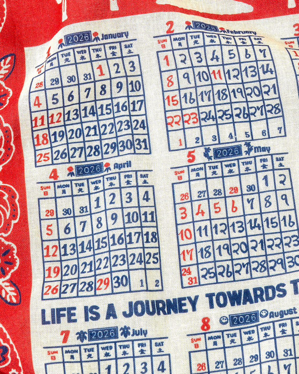 2026バンダナカレンダー 手ぬぐい | ノベルティキャンペーン