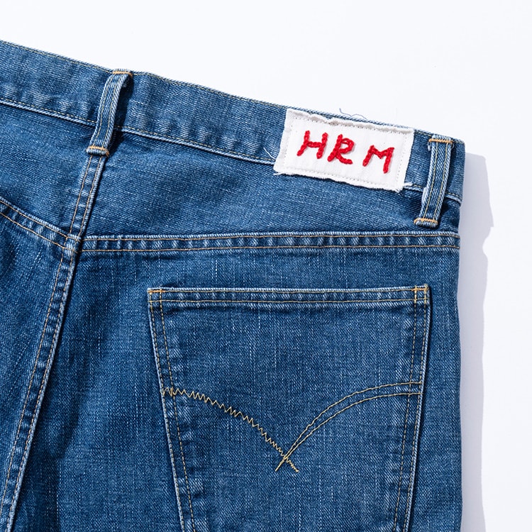 ランダムチェック パッチワーク ジーンズ