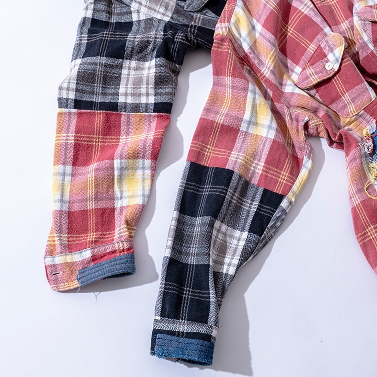 WORN OUT REMAKE ネルチェックシャツ