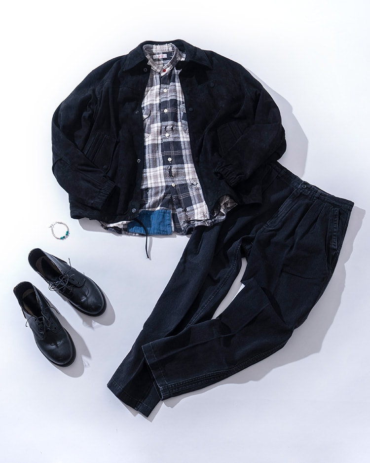 WORN OUT REMAKE ネルチェックシャツ