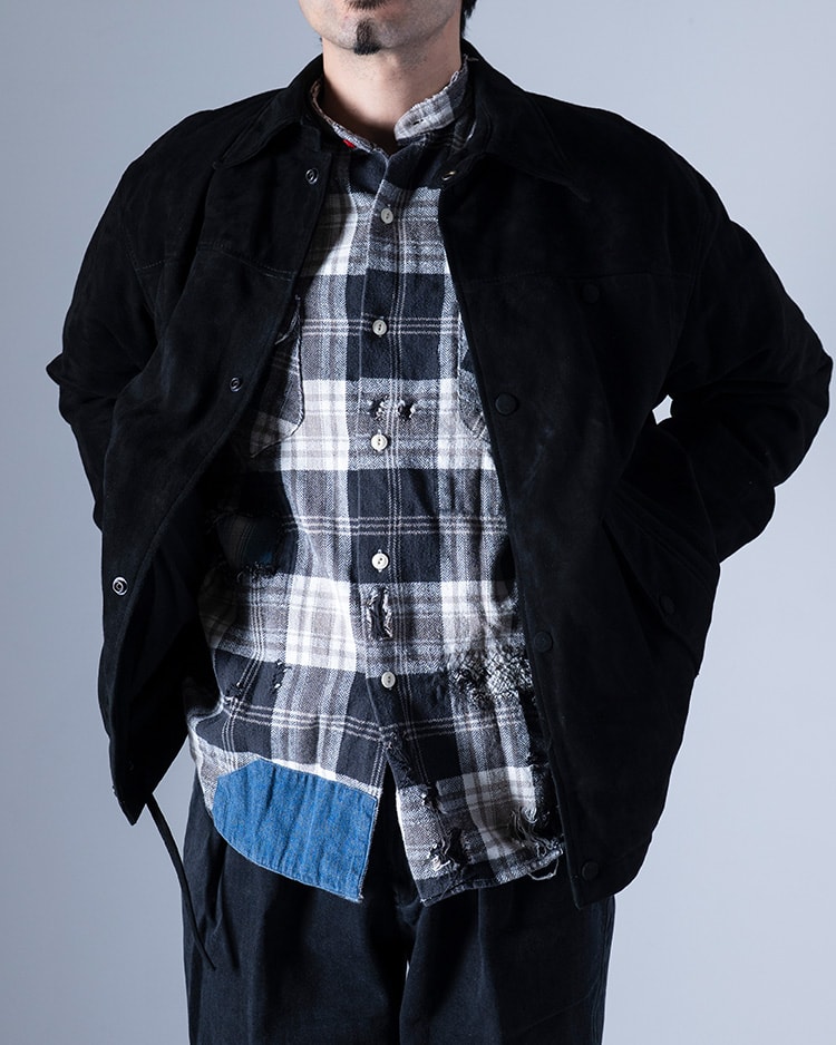 WORN OUT REMAKE ネルチェックシャツ