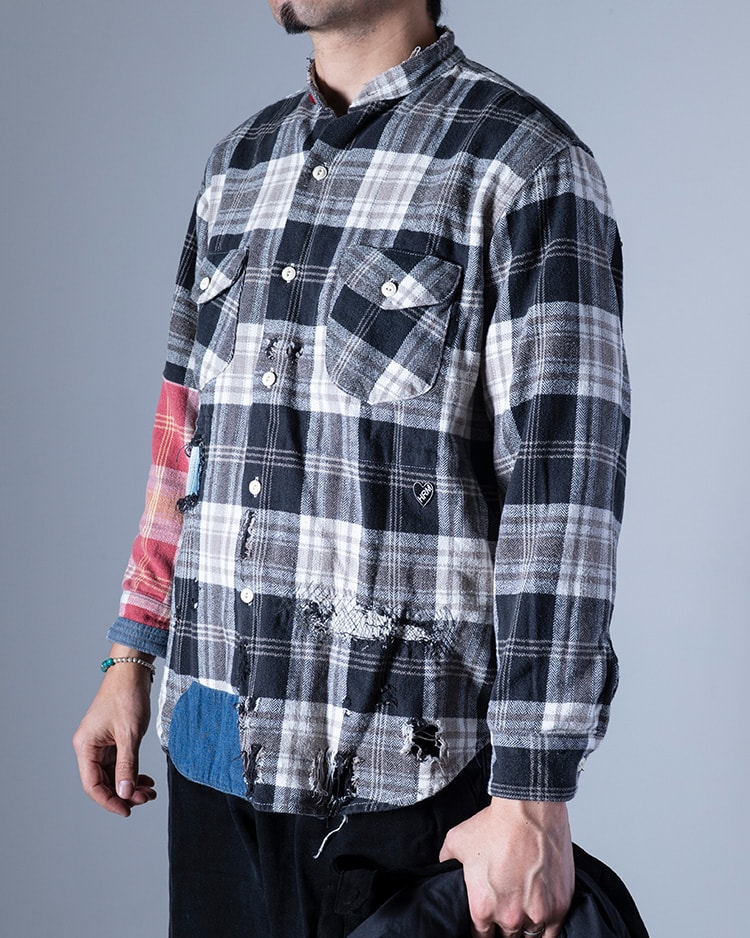 WORN OUT REMAKE ネルチェックシャツ