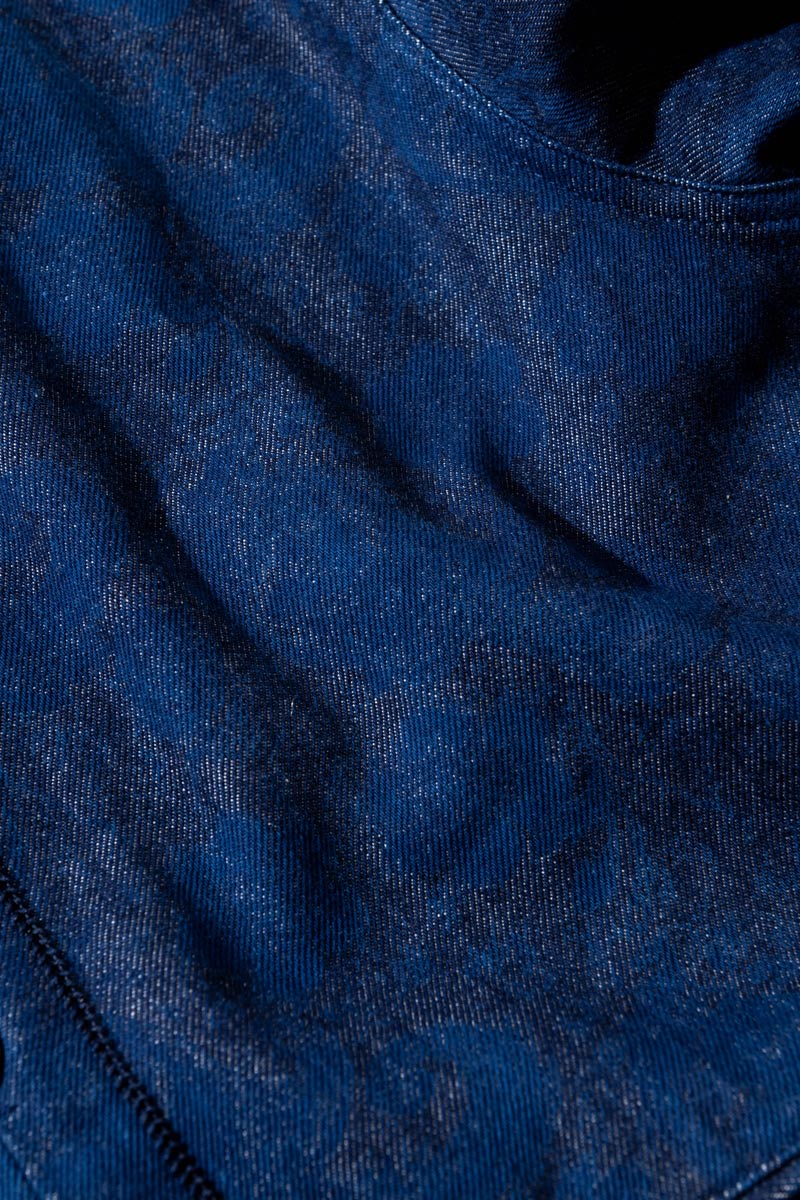 チャクバツデニムツジガハナ スタンドカラージャケット