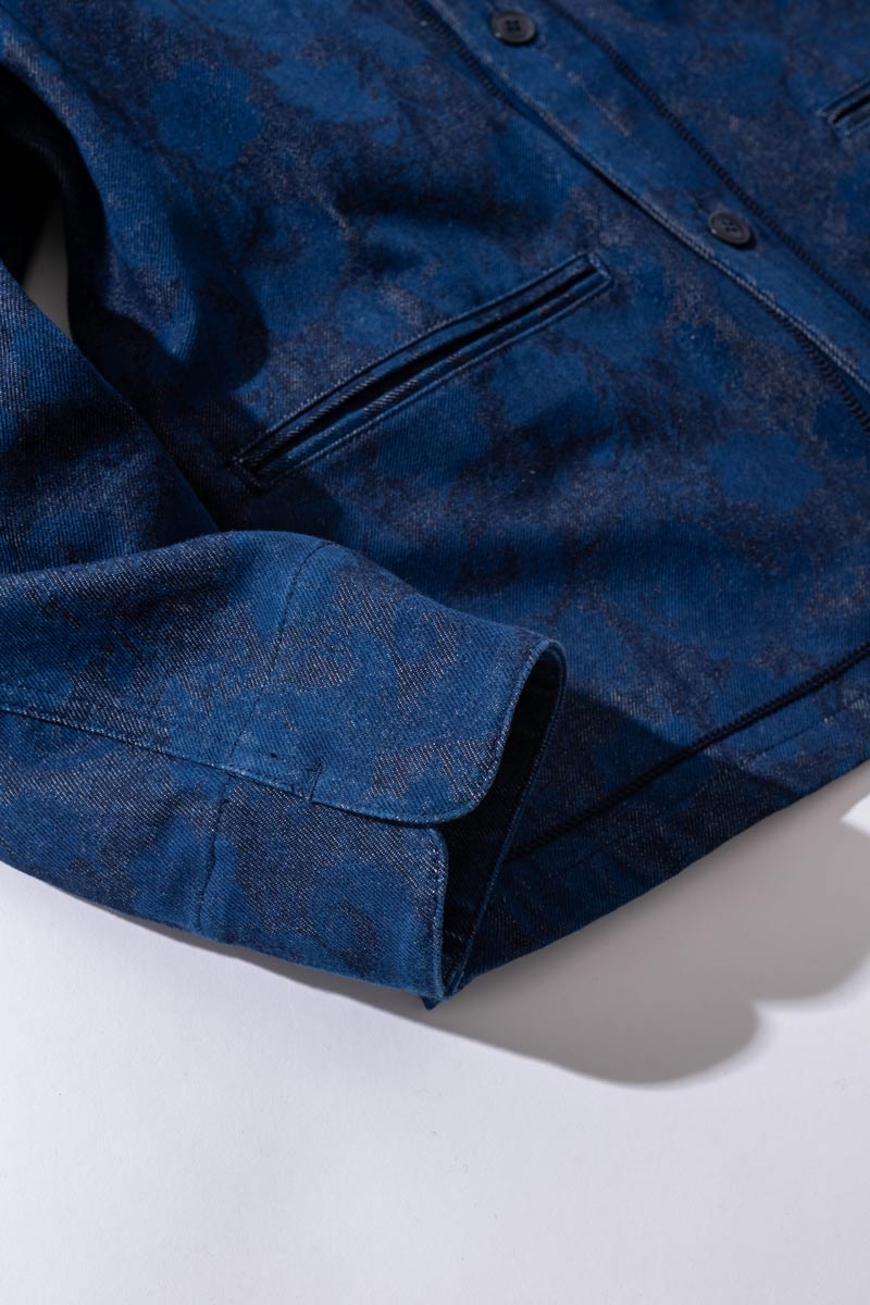 チャクバツデニムツジガハナ スタンドカラージャケット