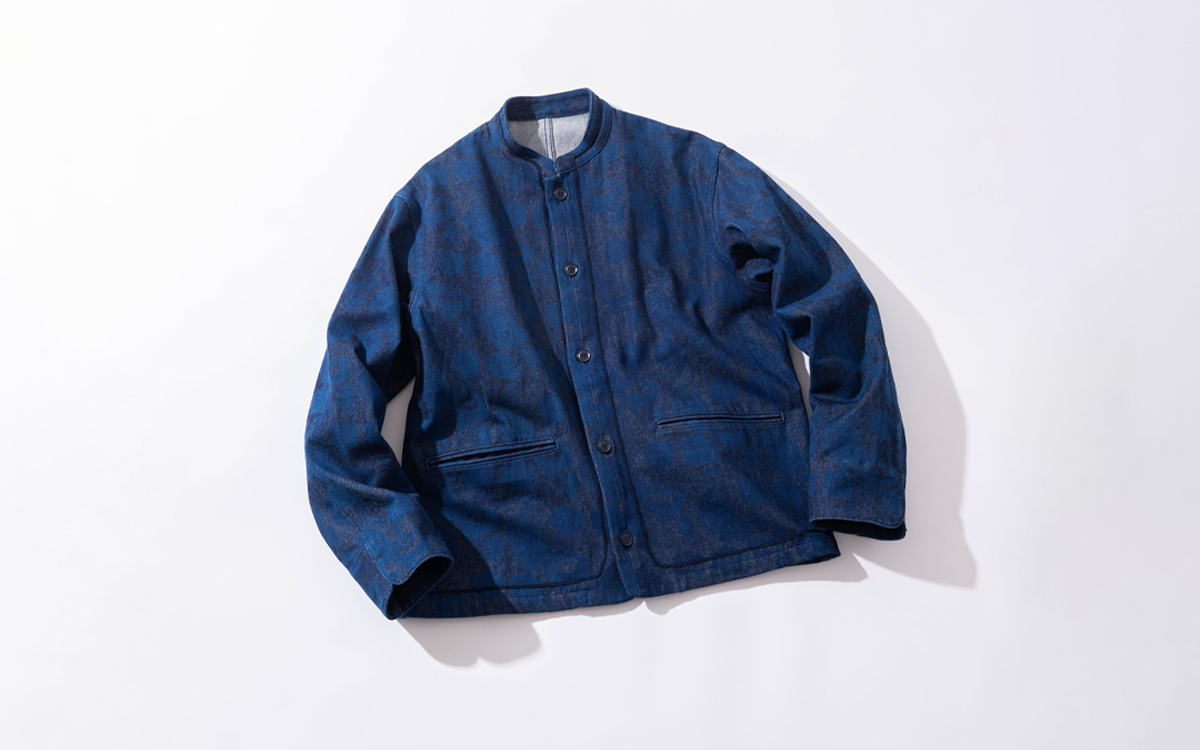 チャクバツデニムツジガハナ スタンドカラージャケット