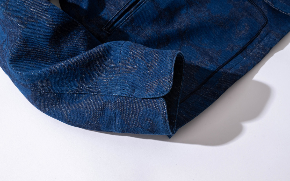 チャクバツデニムツジガハナ スタンドカラージャケット