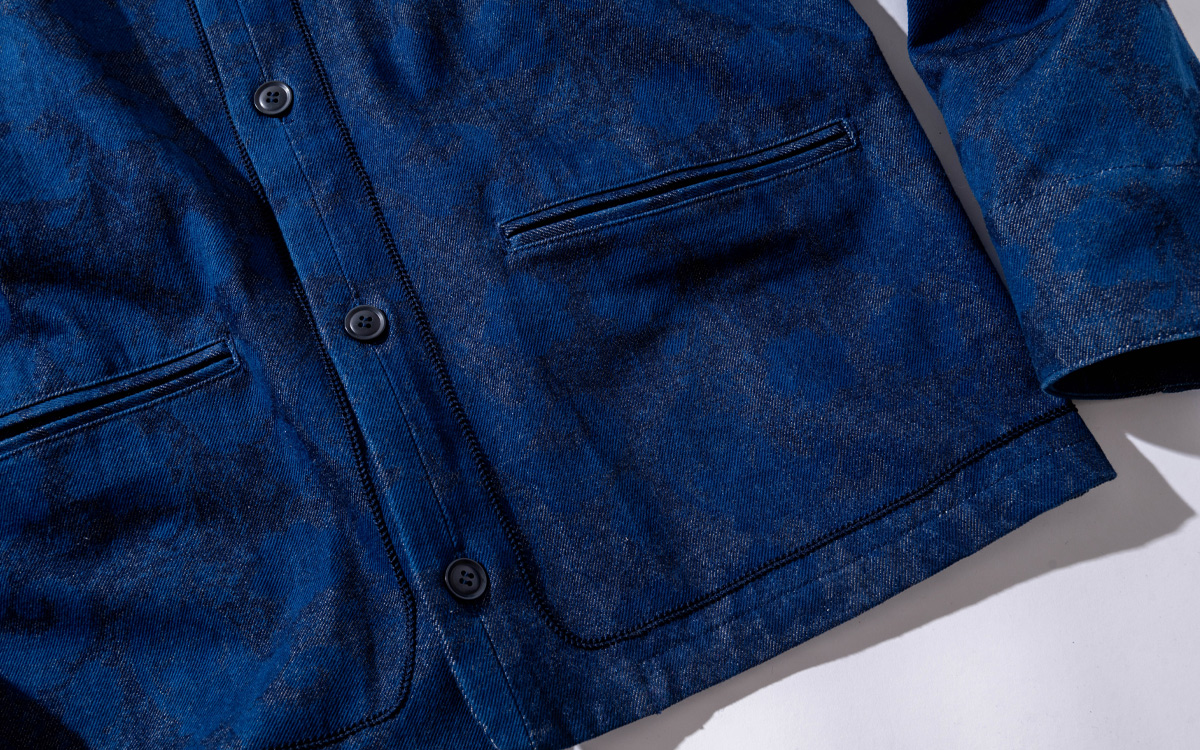 チャクバツデニムツジガハナ スタンドカラージャケット