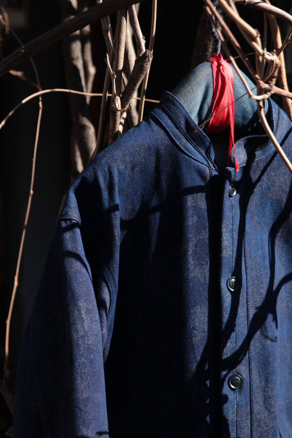 チャクバツデニムツジガハナ スタンドカラージャケット