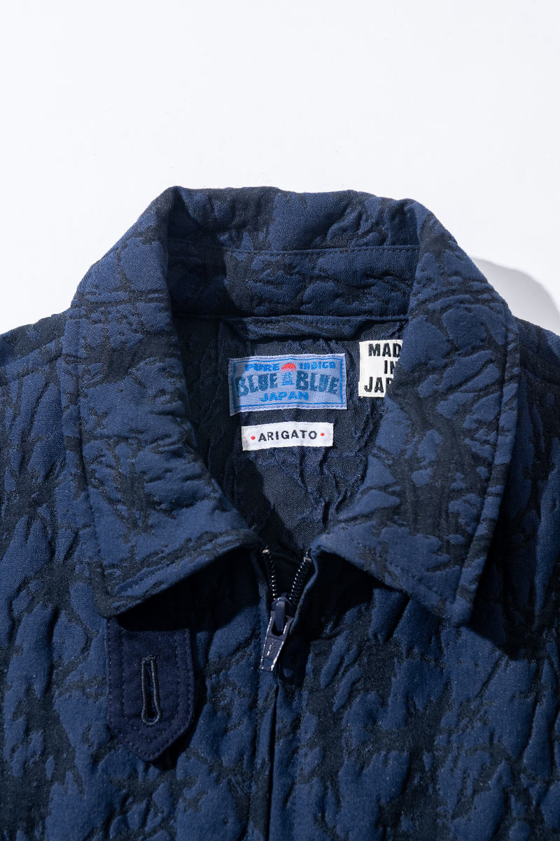 ガラスジャカード ジップアップジャケット