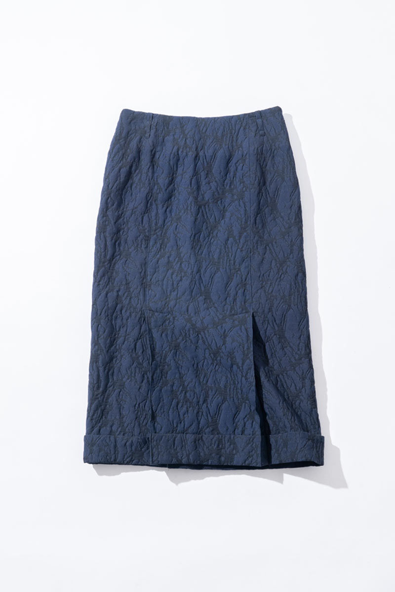 ガラスジャカード タックスカート