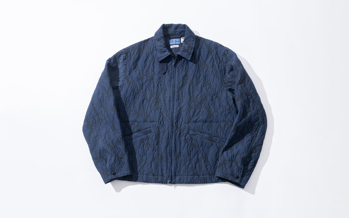 ガラスジャカード ジップアップジャケット