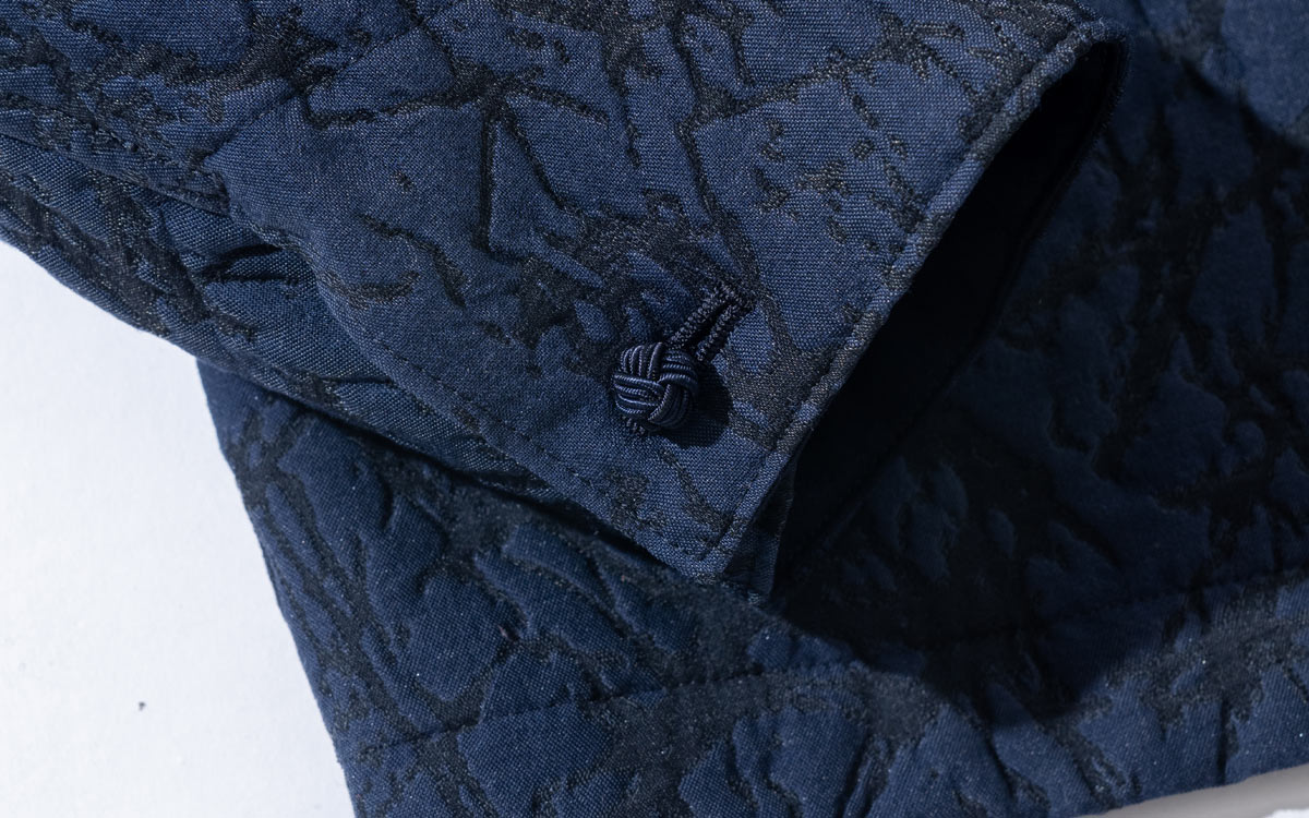 ガラスジャカード ジップアップジャケット