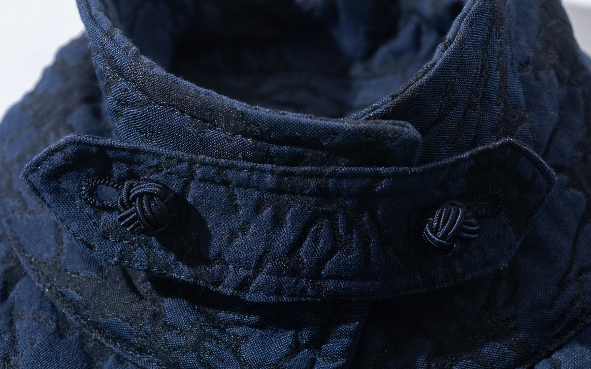 ガラスジャカード ジップアップジャケット