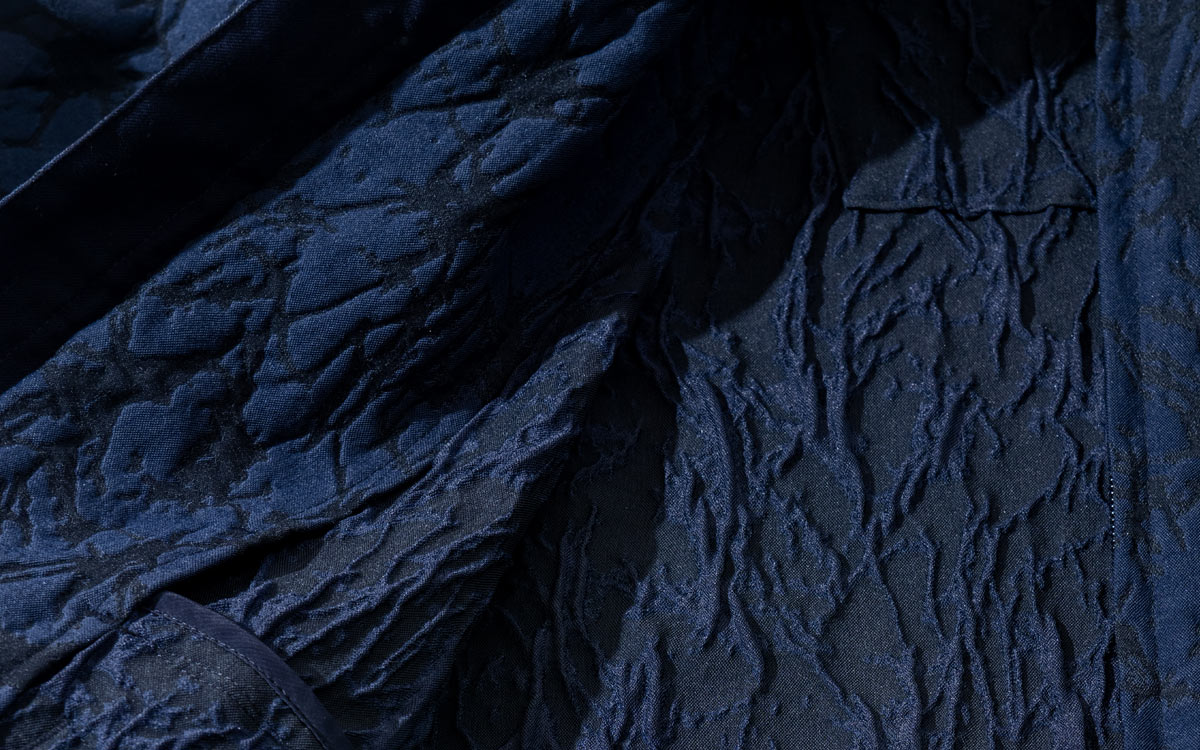 ガラスジャカード ジップアップジャケット