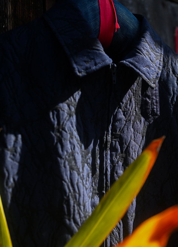 ガラスジャカード ジップアップジャケット