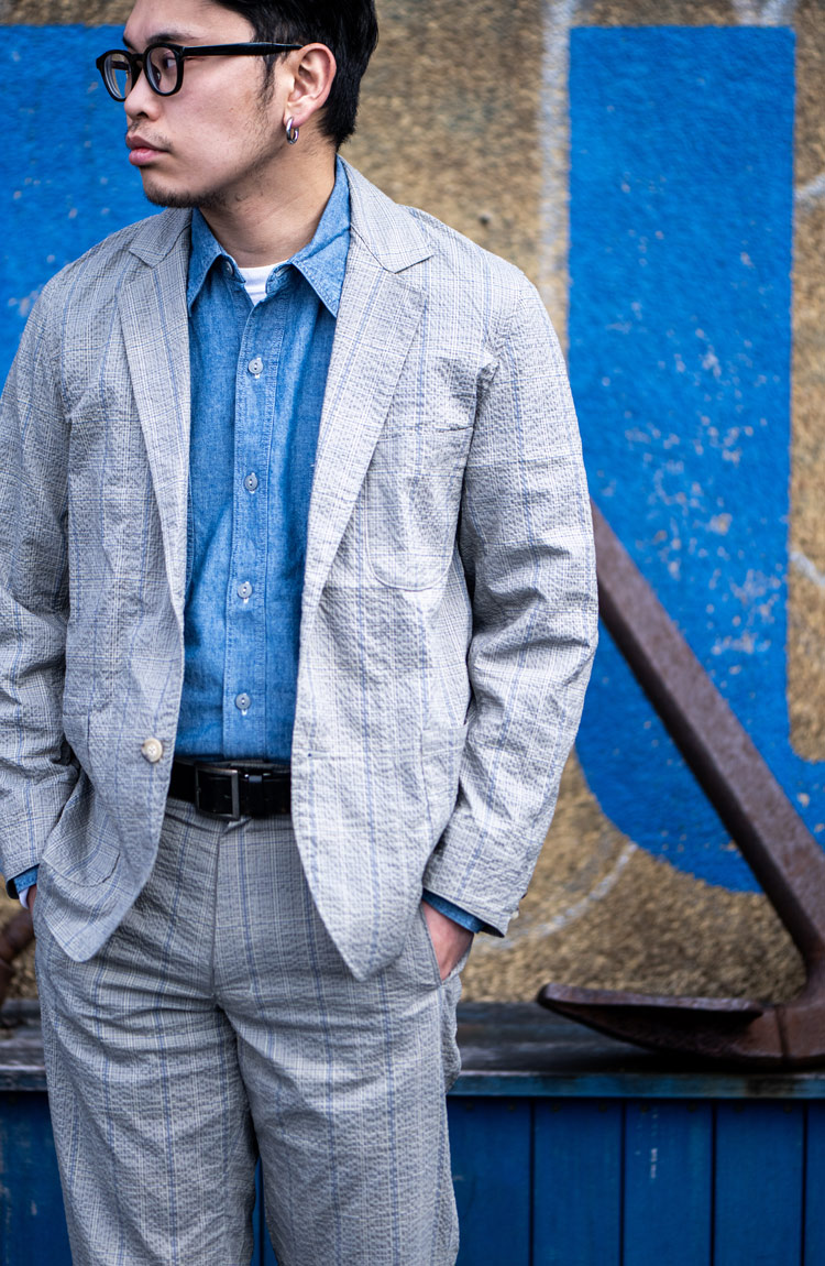 blue blue japan スーツ　セットアップ　聖林公司　okura BLUE BLUEのおすすめセットアップスタイリング | BLUE BLUE | ブルー