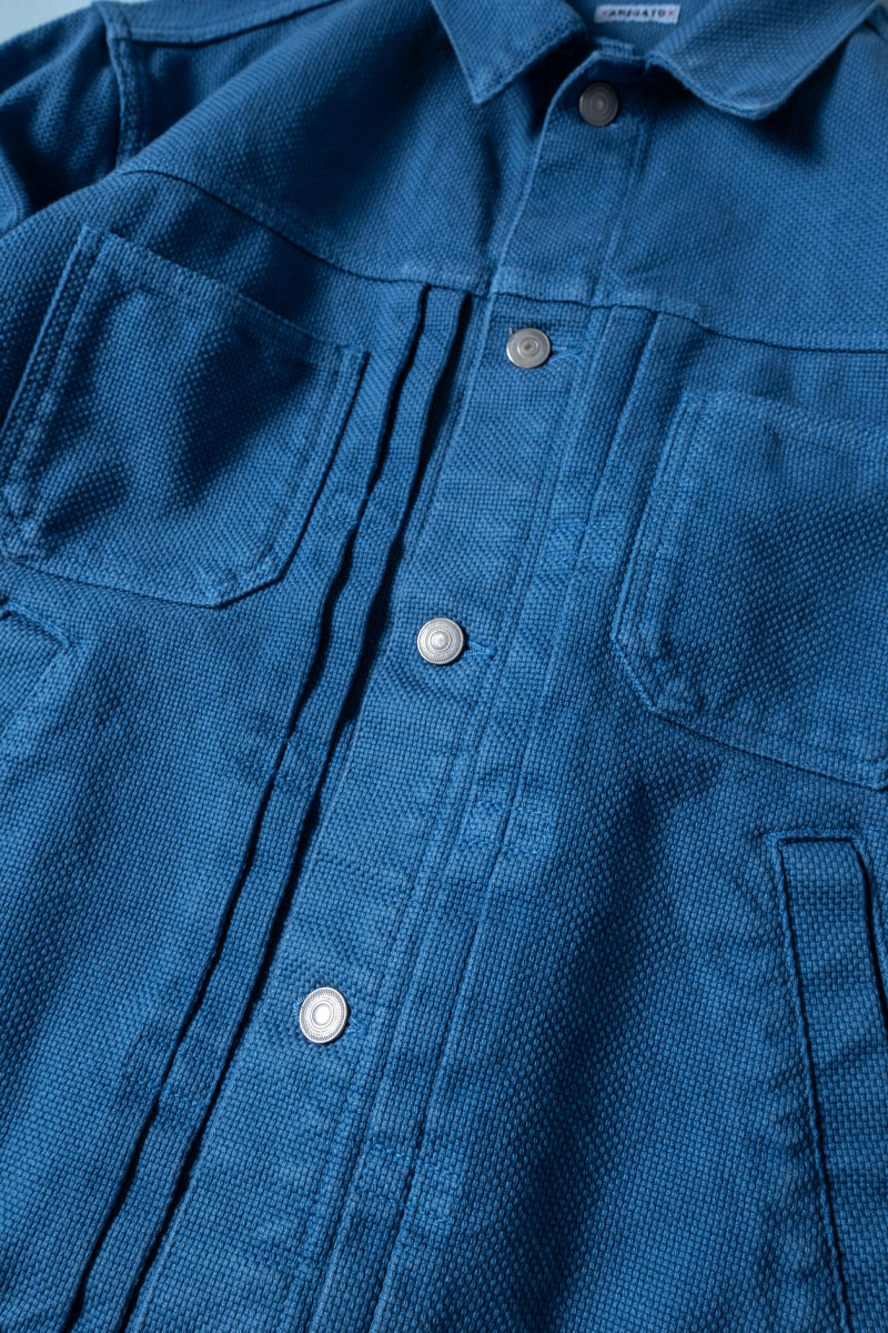 ブルーインディゴサシコ トラッカージャケット