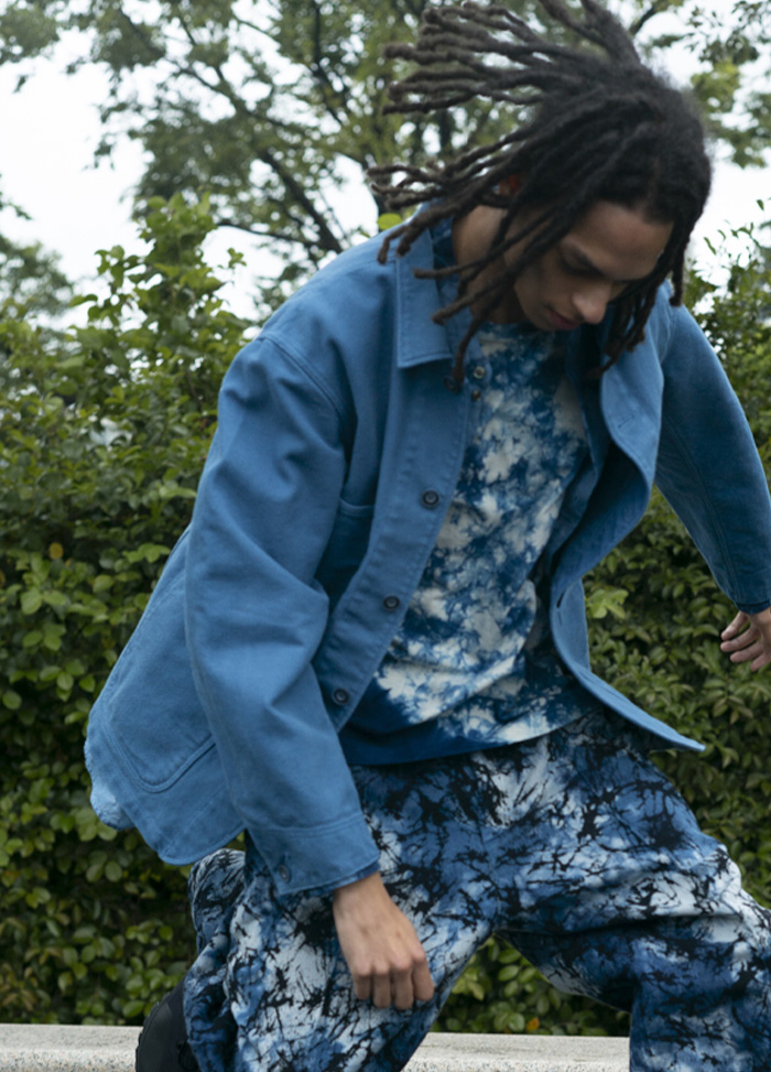 ブルーインディコサシコ カバーオール