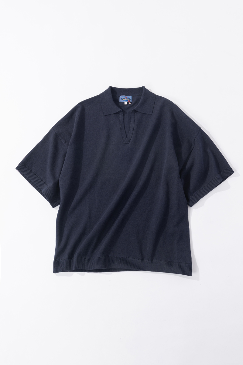 オーガニックカミイトコットン ポロネックプルオーバー