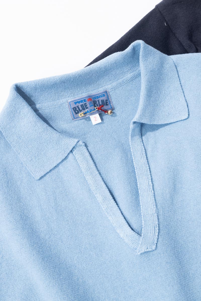 オーガニックカミイトコットン ポロネックプルオーバー