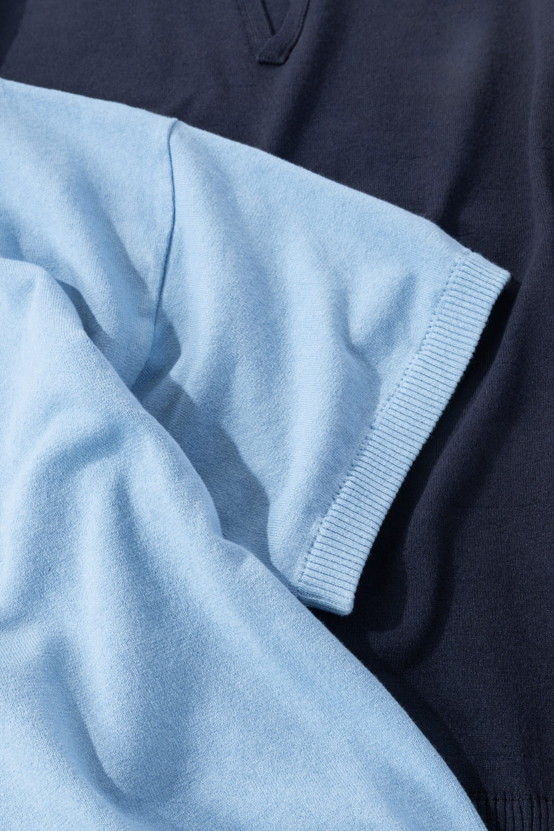 オーガニックカミイトコットン ポロネックプルオーバー